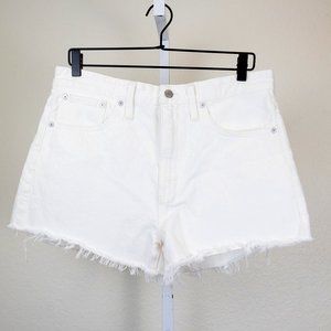 Madewell White Relaxed Fit Denim Cutoff Shorts, NWOT. Size 29